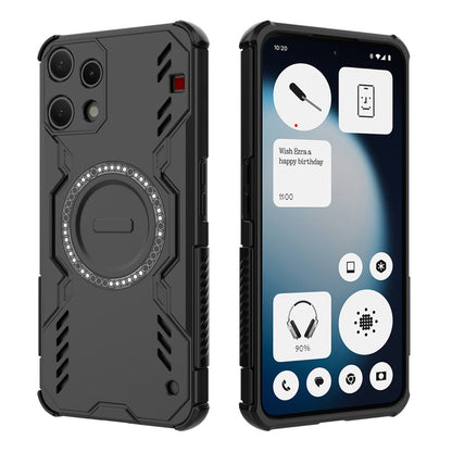 Puzdro pre Nothing Phone (3a) Lite, Techsuit, ArmorMag, Čierne
