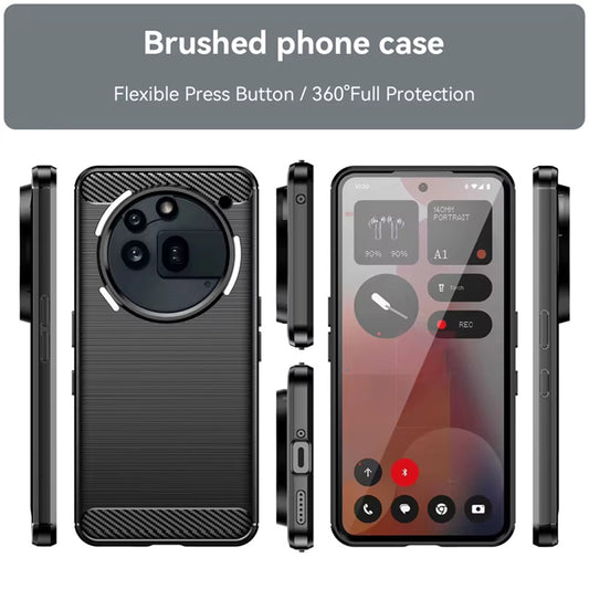 Obal na Nothing Phone (3a) Pro, Techsuit, Carbon, Čierny