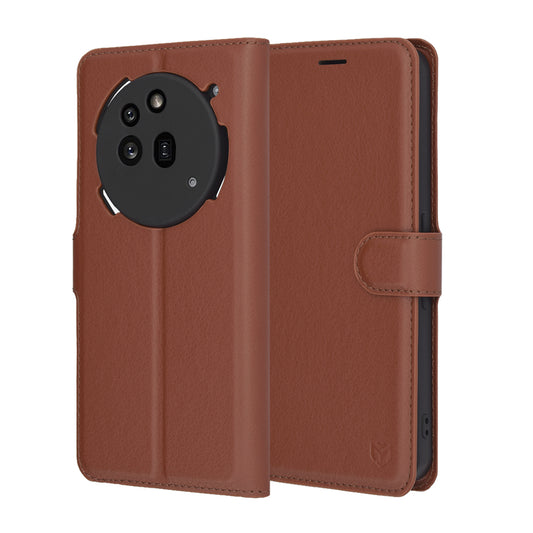 Obal na Nothing Phone (3a) Pro, Techsuit, kožené folio, hnedý