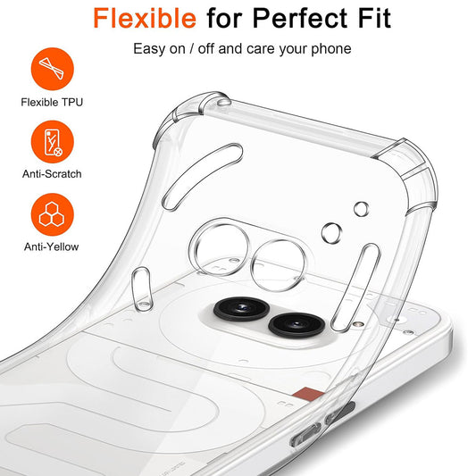 Obal na Nothing Phone (3a) Pro, Techsuit, nárazuvzdorný priehľadný, transparentný