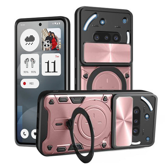 Puzdro na Nothing Phone (3a), Techsuit, CamGuard Pro, Ružovo-zlaté