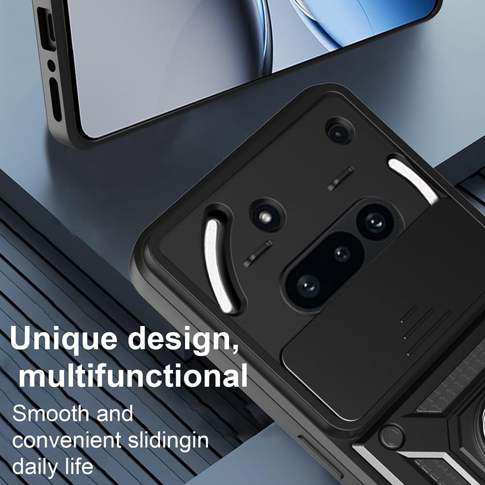 Puzdro na Nothing Phone (3a), Techsuit, CamShield, Čierne