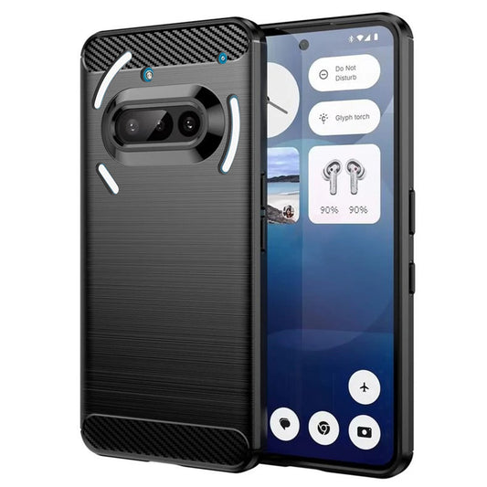 Obal na Nothing Phone (3a), Techsuit, Karbón, Čierny