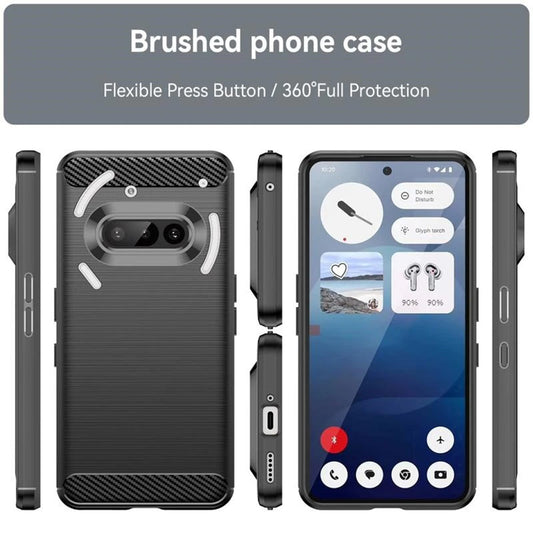 Obal na Nothing Phone (3a), Techsuit, Karbón, Čierny