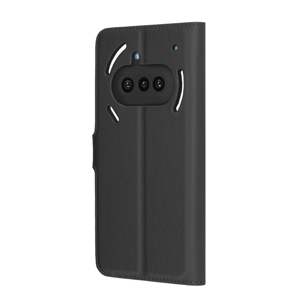 Obal na Nothing Phone (3a), Techsuit, kožený folio, čierny