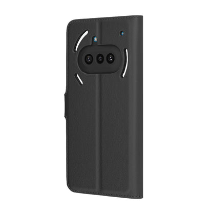 Obal na Nothing Phone (3a), Techsuit, kožený folio, čierny