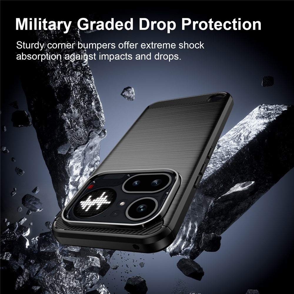 Puzdro pre Nothing Phone (4a) Pro, Techsuit, Carbon, Čierne