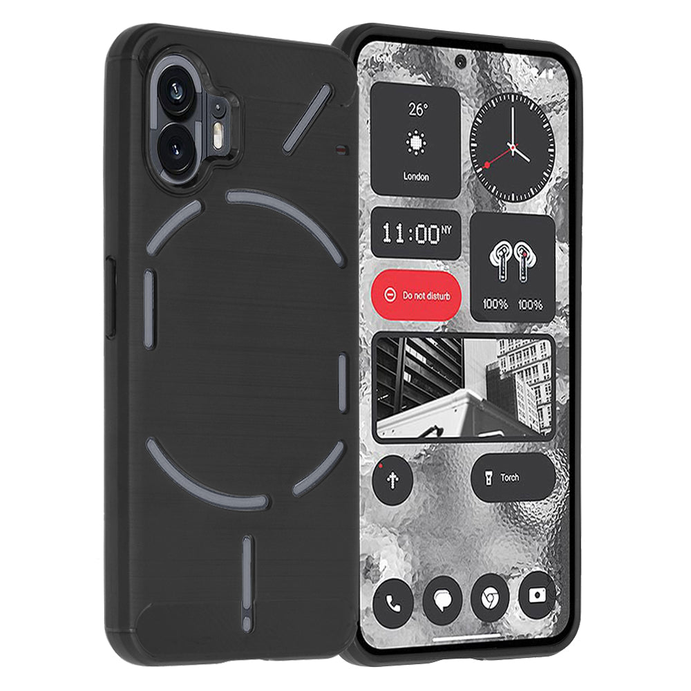 Obal na Nothing Phone (2), Techsuit, Karbón, Čierny