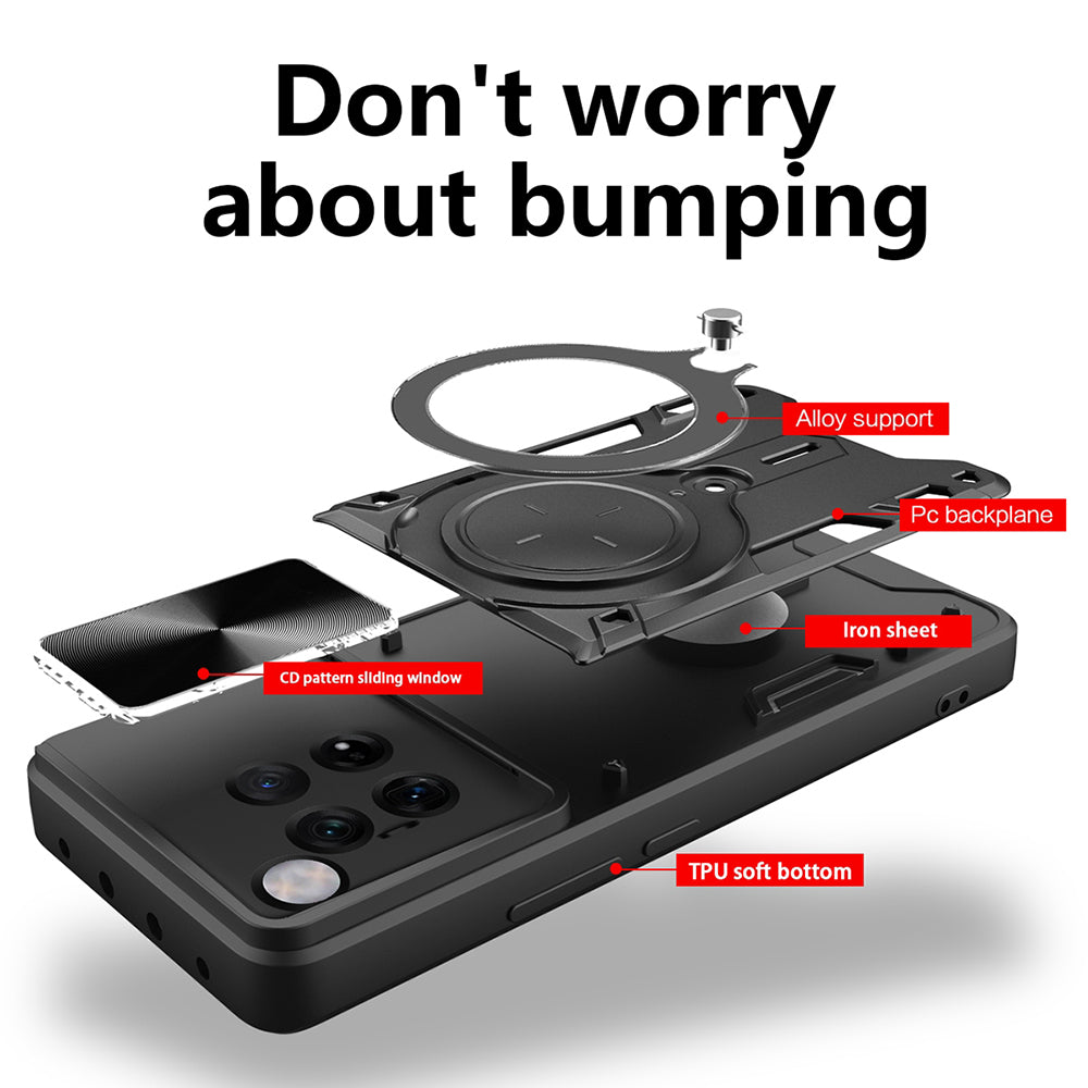 Puzdro na OnePlus 12, Techsuit, CamGuard Pro, Čierne