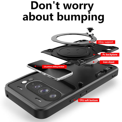 Puzdro na OnePlus 13R, Techsuit, CamGuard Pro, fialové