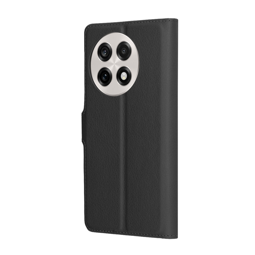 Puzdro na OnePlus 13R, Techsuit, kožené folio, čierne