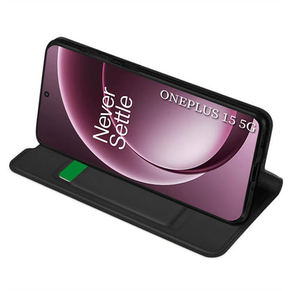 Puzdro pre OnePlus 15, Techsuit, Magskin Book, Čierne