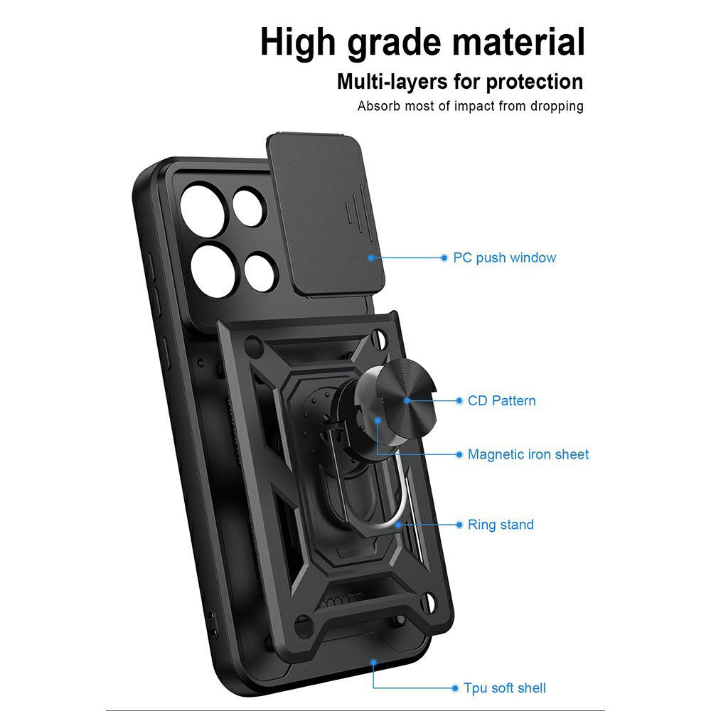 Puzdro pre OnePlus Nord 6, Techsuit, CamShield, Čierne