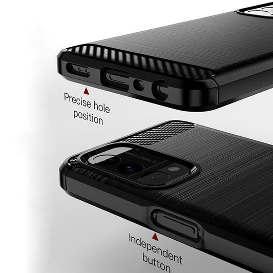 Puzdro pre OnePlus Nord N200 5G / Oppo A74 5G / A54 5G, Techsuit, Carbon, Čierna