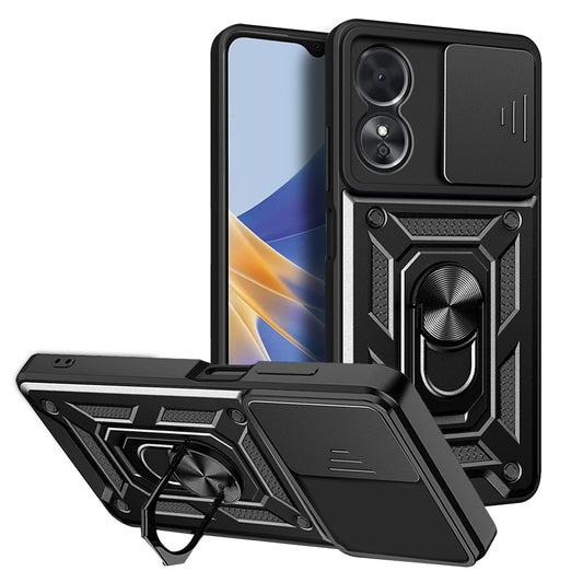Puzdro na Oppo A17, Techsuit, CamShield, Čierne