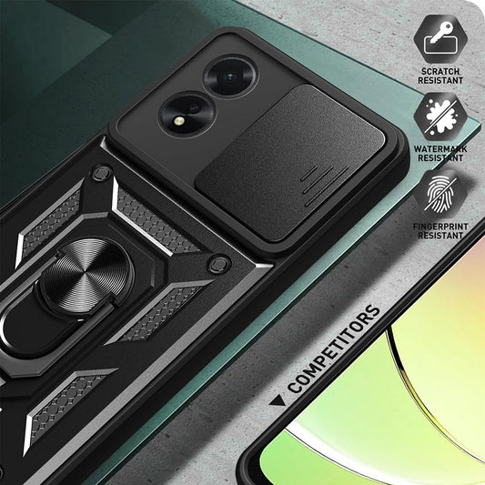 Puzdro pre Oppo A18 / A38, Techsuit, CamShield, Čierne
