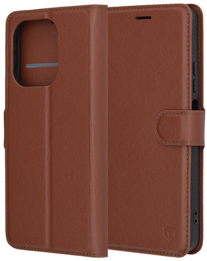 Puzdro pre Oppo A5 Pro 4G / A5 Pro, Techsuit, kožené folio, hnedé
