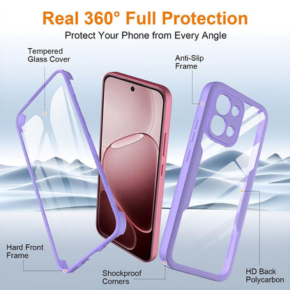 Puzdro na Oppo A6 Pro 5G / A6 Pro 4G, Techsuit, ColorVerse 360, Fialové