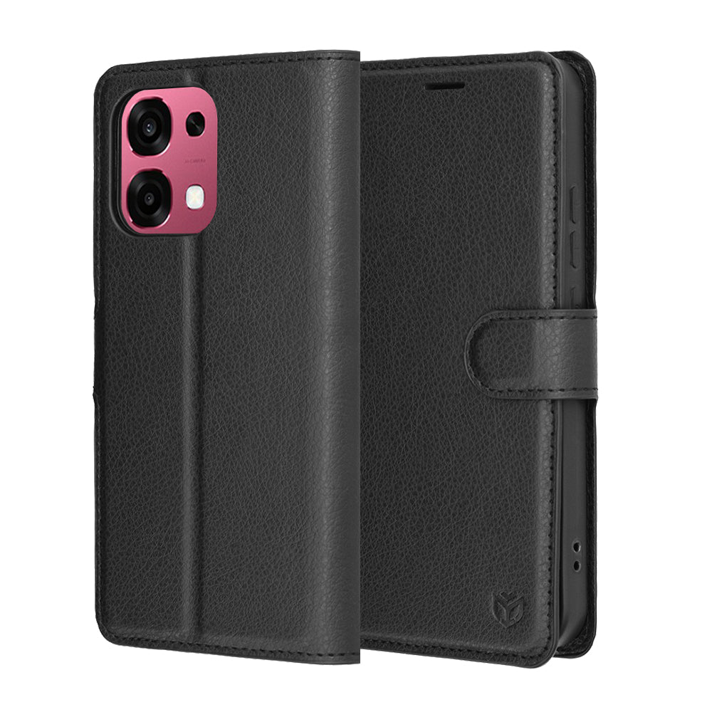 Puzdro pre Oppo A6 Pro 5G / A6 Pro 4G, Techsuit, Leather Folio, Čierne