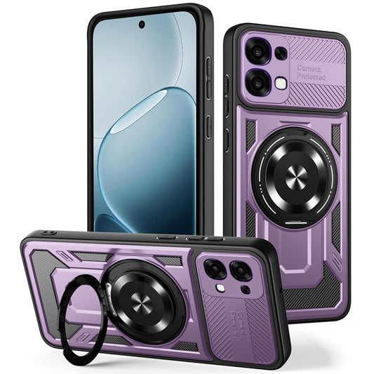 Puzdro pre Oppo A6 Pro 5G / A6 Pro 4G, Techsuit, RuggedCam, fialové