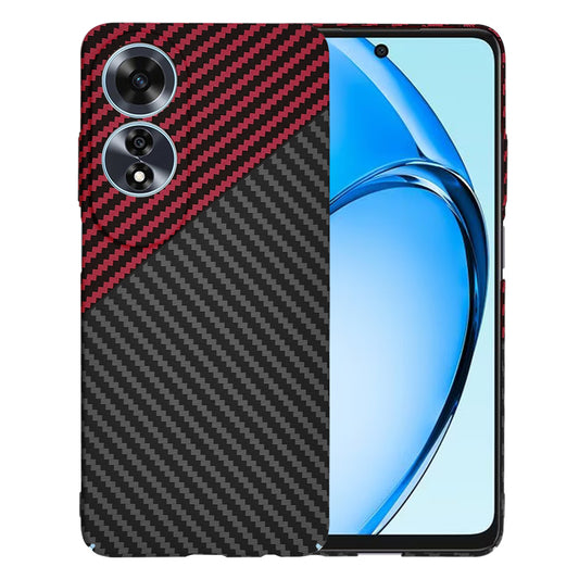 Puzdro pre Oppo A60, Techsuit, Carbonite FiberShell, Čierna Červená
