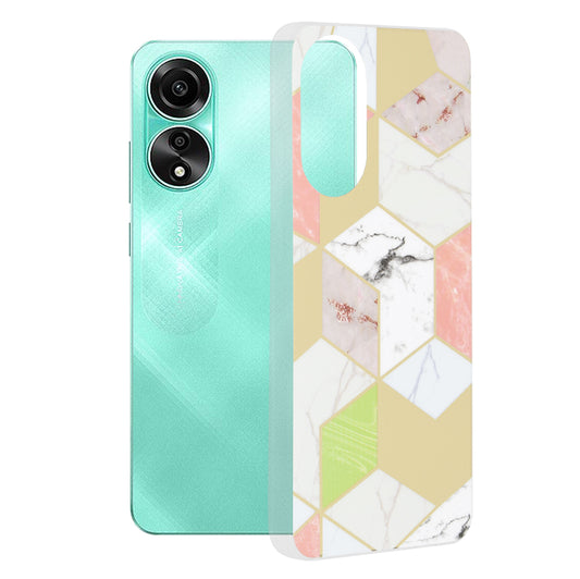 Puzdro pre Oppo A78 4G, Techsuit, Marble, fialové