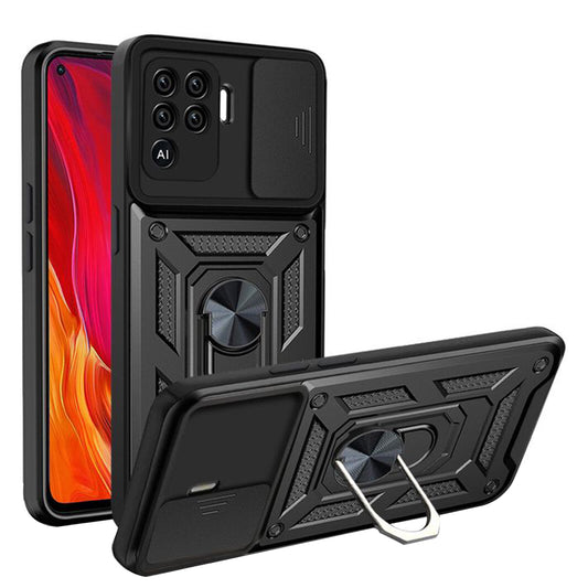 Puzdro pre Oppo A94 / Reno5 Lite, Techsuit, CamShield, Čierne