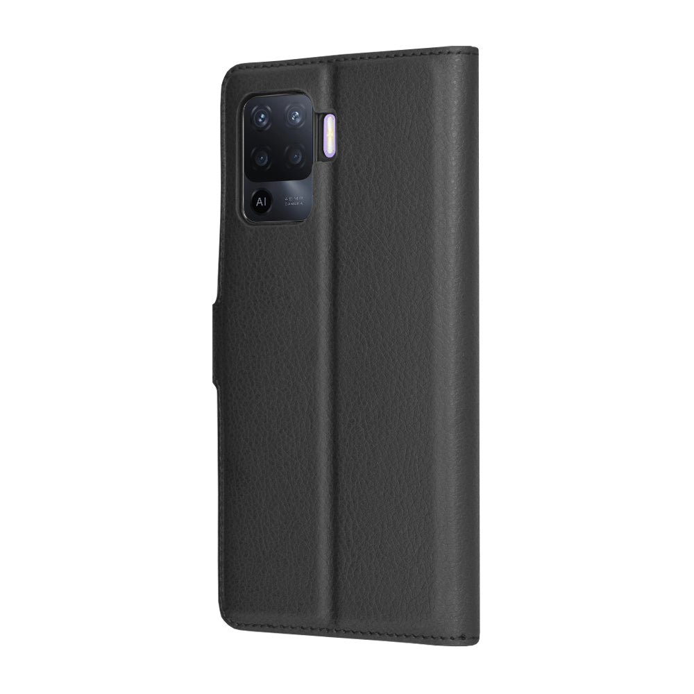 Puzdro pre Oppo A94 / Reno5 Lite, Techsuit, kožené folio, čierne
