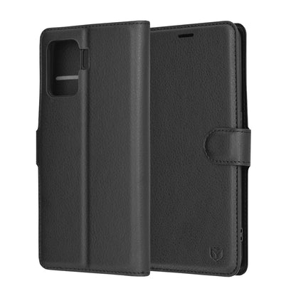 Puzdro pre Oppo A94 / Reno5 Lite, Techsuit, kožené folio, čierne