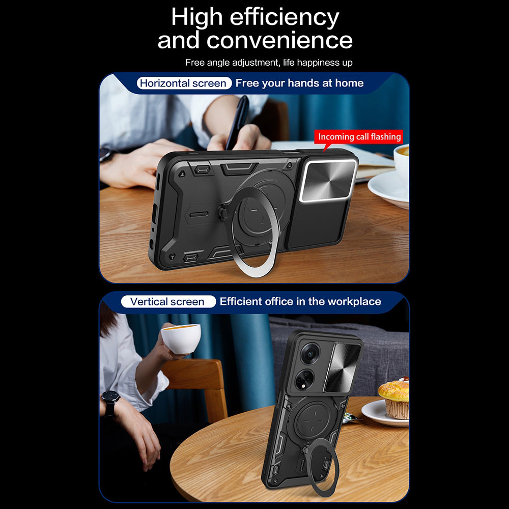 Puzdro na Oppo A98, Techsuit, CamGuard Pro, Čierne