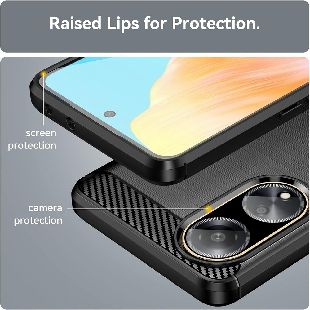 Puzdro pre Oppo A98, Techsuit, Carbon, Čierne