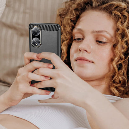 Puzdro pre Oppo A98, Techsuit, Carbon, Čierne