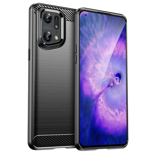 Puzdro pre Oppo Find X5 Pro, Techsuit, Carbon, Čierne