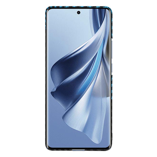 Puzdro pre Oppo Reno10 / Reno10 Pro, Techsuit, Carbonite FiberShell, Čierna Bleu