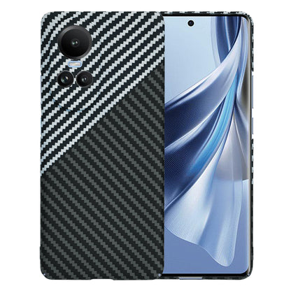 Puzdro pre Oppo Reno10 / Reno10 Pro, Techsuit, Carbonite FiberShell, Čierna Sivá