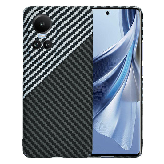 Puzdro pre Oppo Reno10 / Reno10 Pro, Techsuit, Carbonite FiberShell, Čierna Sivá