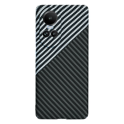 Puzdro pre Oppo Reno10 / Reno10 Pro, Techsuit, Carbonite FiberShell, Čierna Sivá