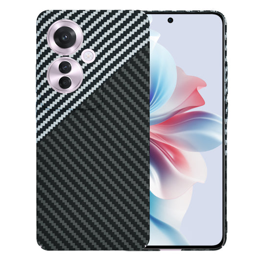 Puzdro pre Oppo Reno11 F, Techsuit, Carbonite FiberShell, Čierno sivé