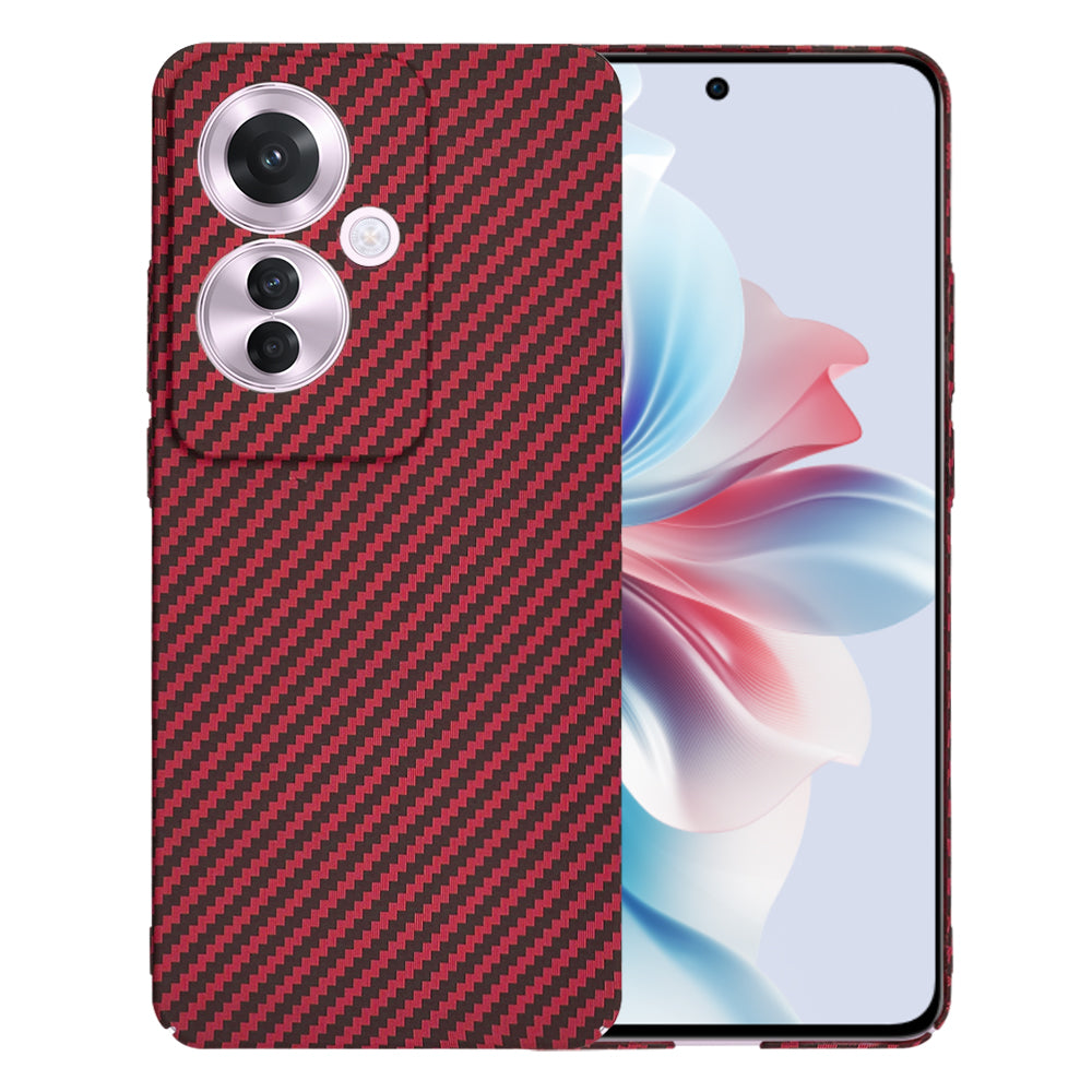 Case for Oppo Reno11 F, Techsuit, Carbonite FiberShell, Red