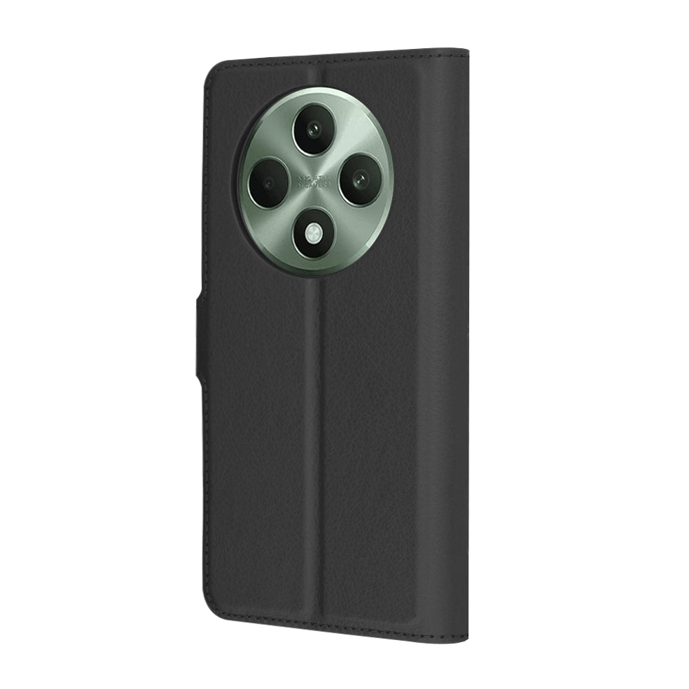 Puzdro pre Oppo Reno12 FS 5G / Reno12 FS 4G / Reno12 F 4G / Reno12 F, Techsuit, kožené folio, čierne