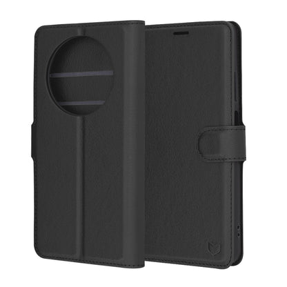 Puzdro pre Oppo Reno12 FS 5G / Reno12 FS 4G / Reno12 F 4G / Reno12 F, Techsuit, kožené folio, čierne