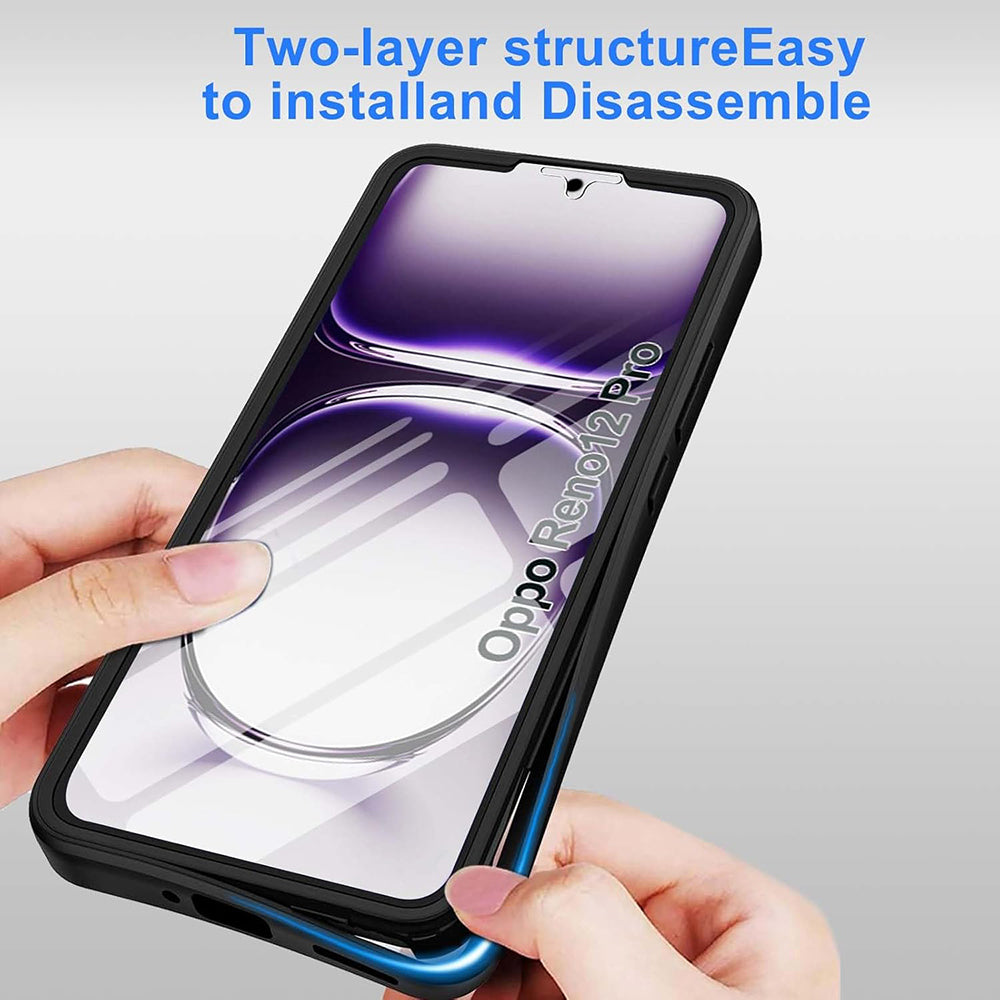 Obal na Oppo Reno12 Pro, Techsuit, ColorVerse 360, čierny