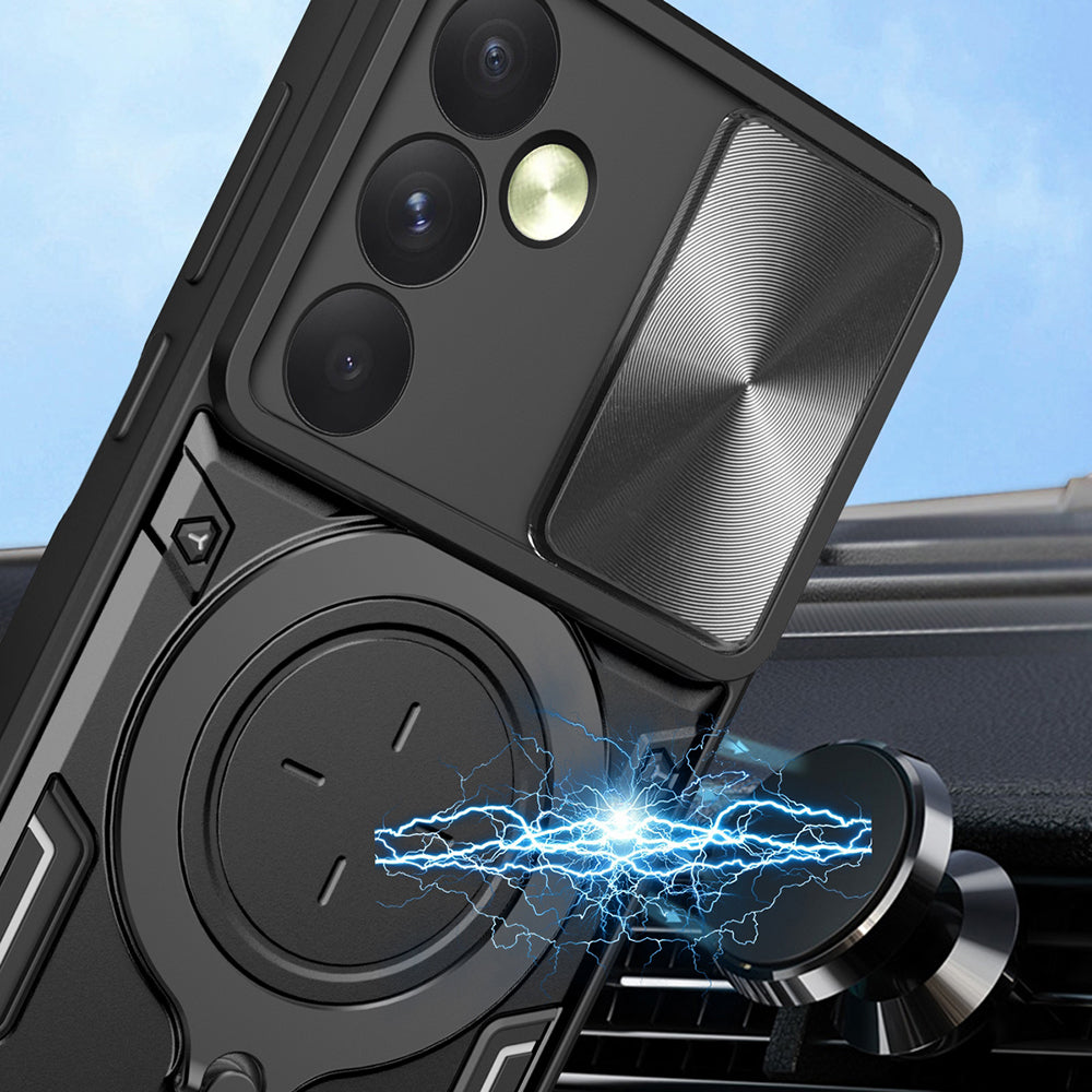 Puzdro pre Oppo Reno12, Techsuit, CamGuard Pro, fialové