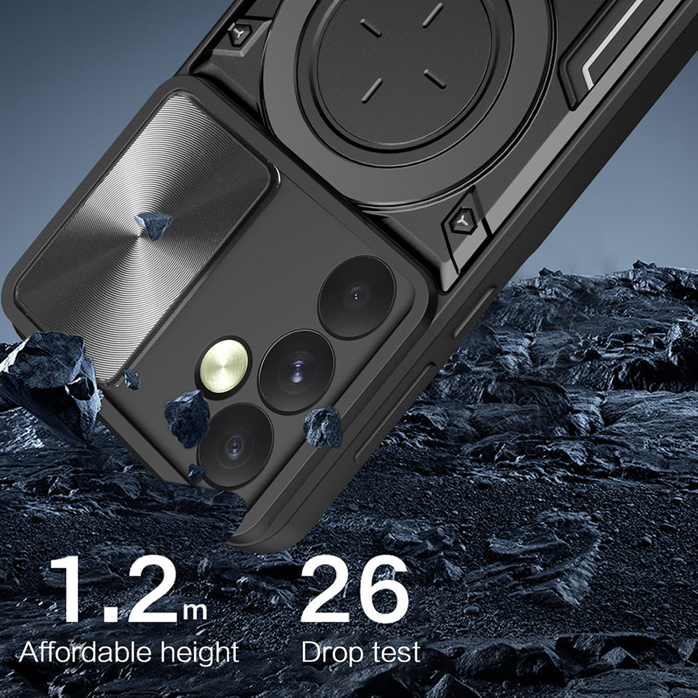 Puzdro pre Oppo Reno12, Techsuit, CamGuard Pro, fialové