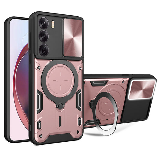 Puzdro na Oppo Reno12, Techsuit, CamGuard Pro, Ružovo zlaté