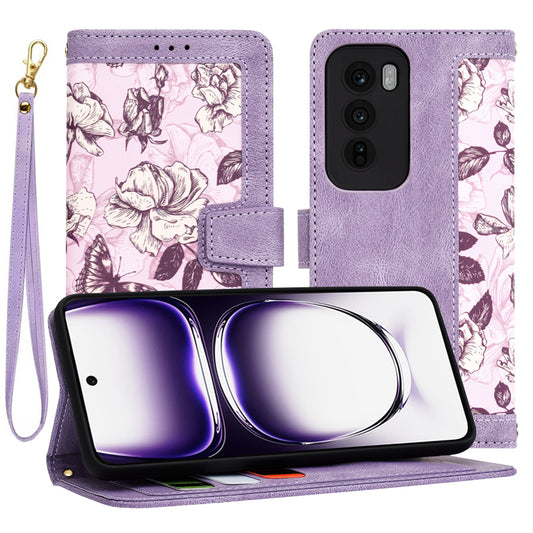 Puzdro na Oppo Reno12, Techsuit, FlipCraft, fialové