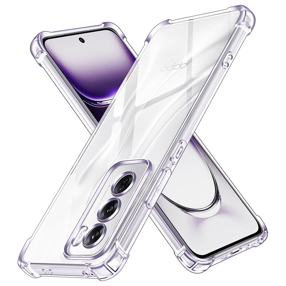Obal na Oppo Reno12, Techsuit, nárazuvzdorný priehľadný, transparentný
