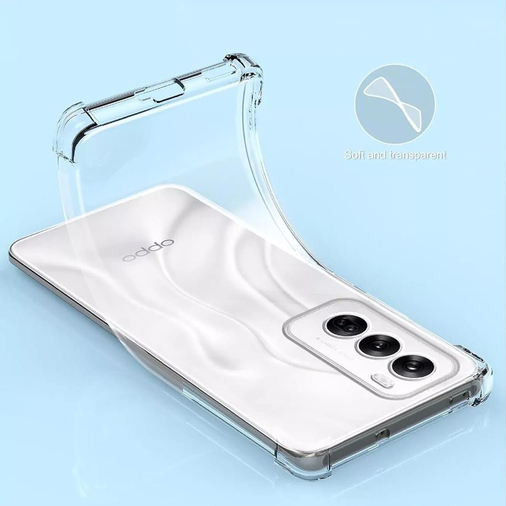 Obal na Oppo Reno12, Techsuit, nárazuvzdorný priehľadný, transparentný