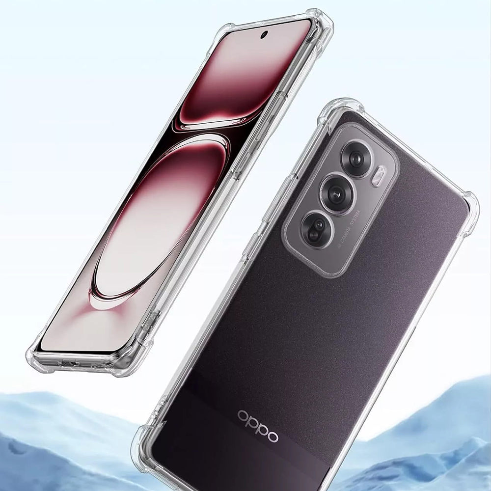 Obal na Oppo Reno12, Techsuit, nárazuvzdorný priehľadný, transparentný