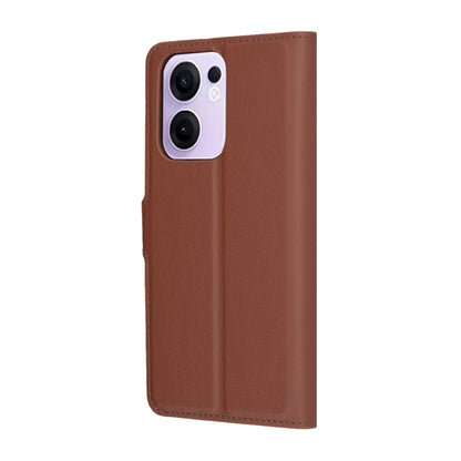Puzdro na Oppo Reno13 FS 5G / Reno13 F 4G / Reno13 F, Techsuit, kožené folio, hnedé